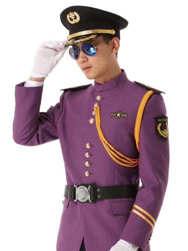紫色保安制服